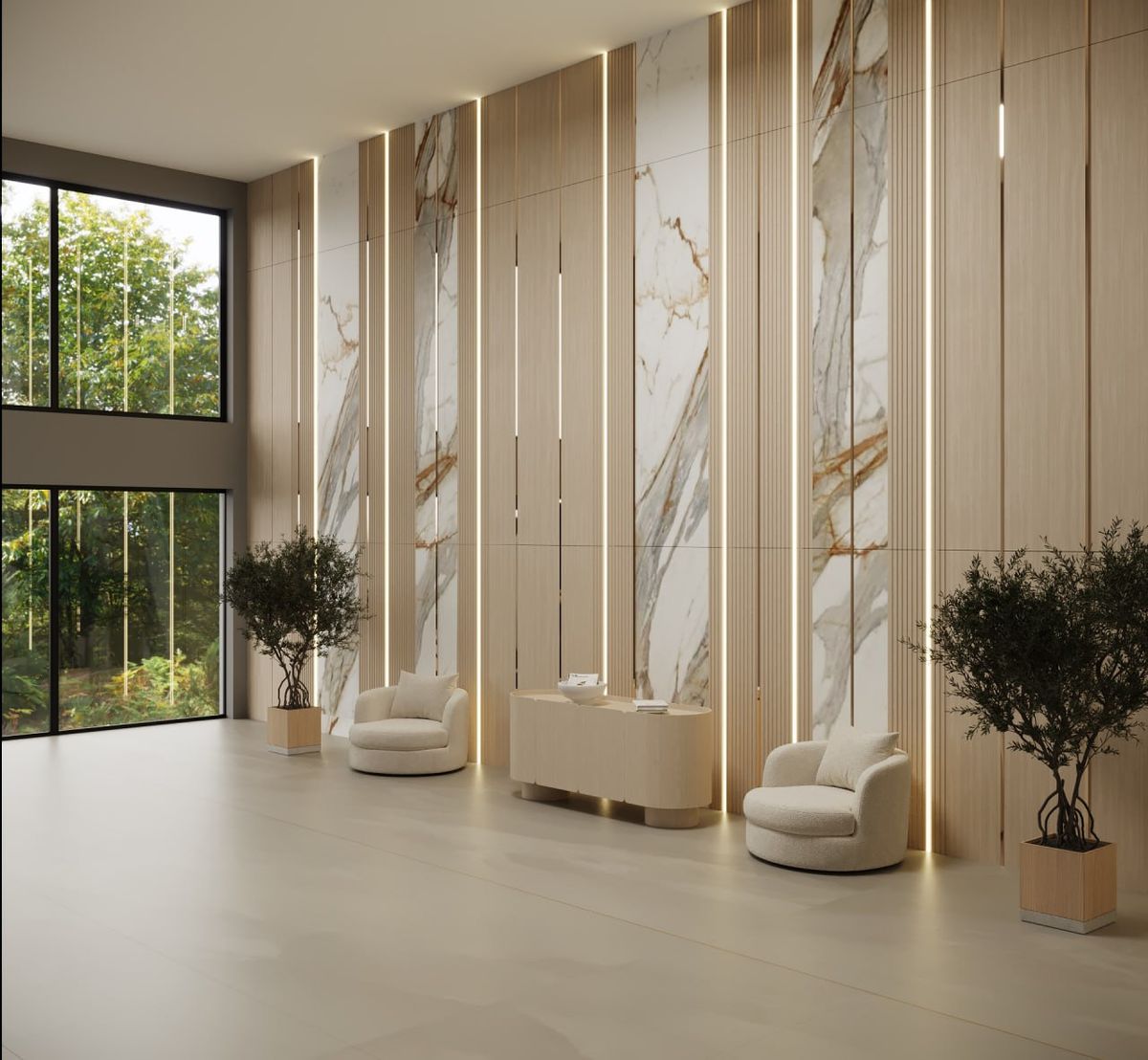 Decorative resin wall finish