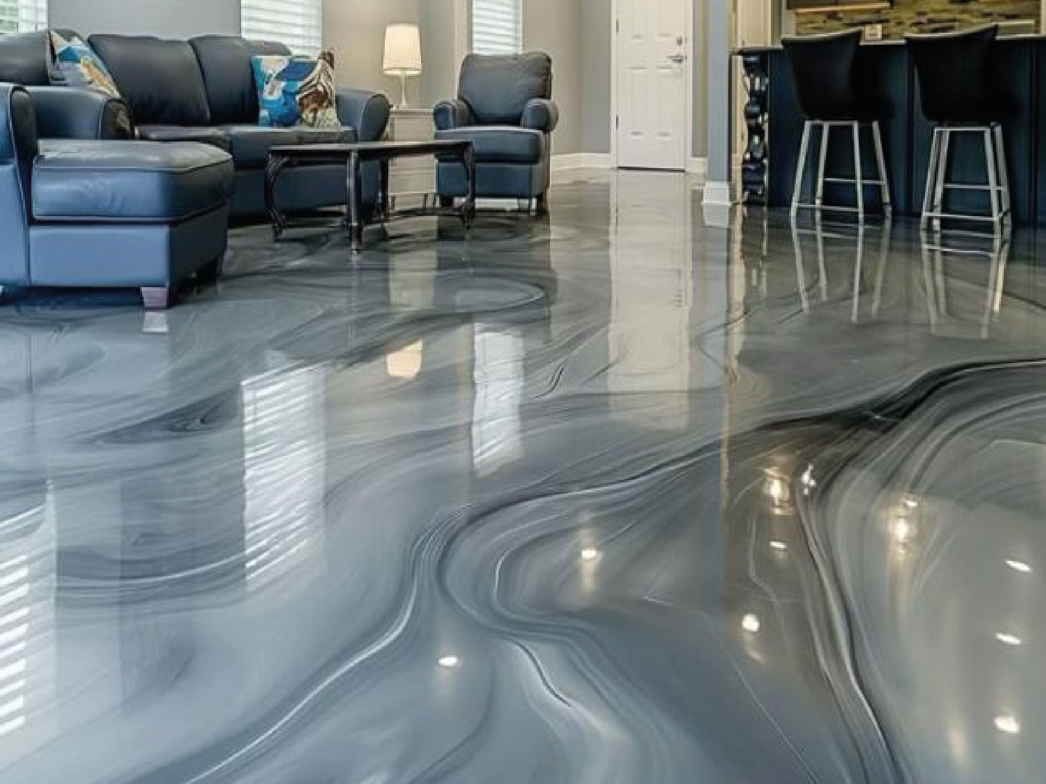 Epoxy floor surface