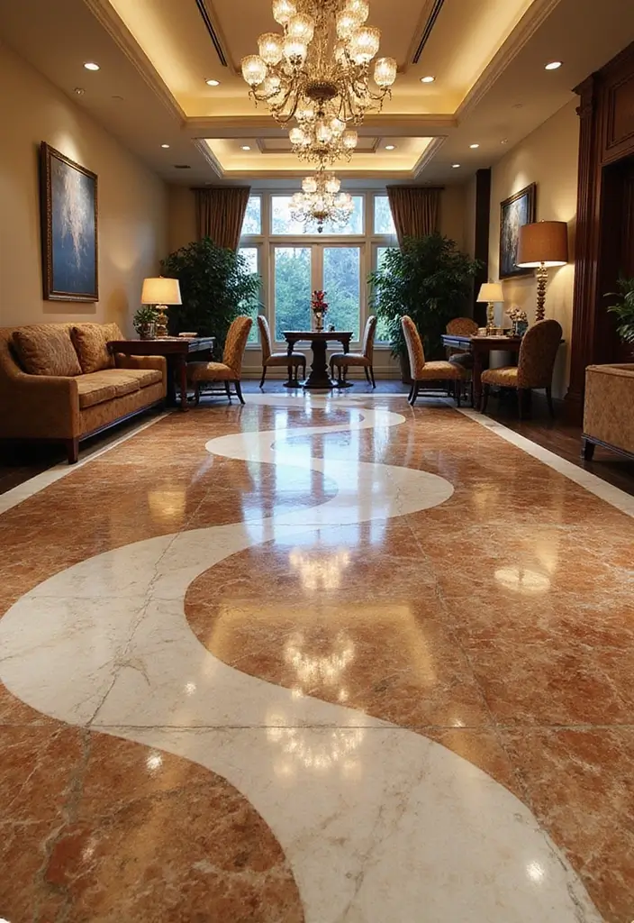 Marble floor installation