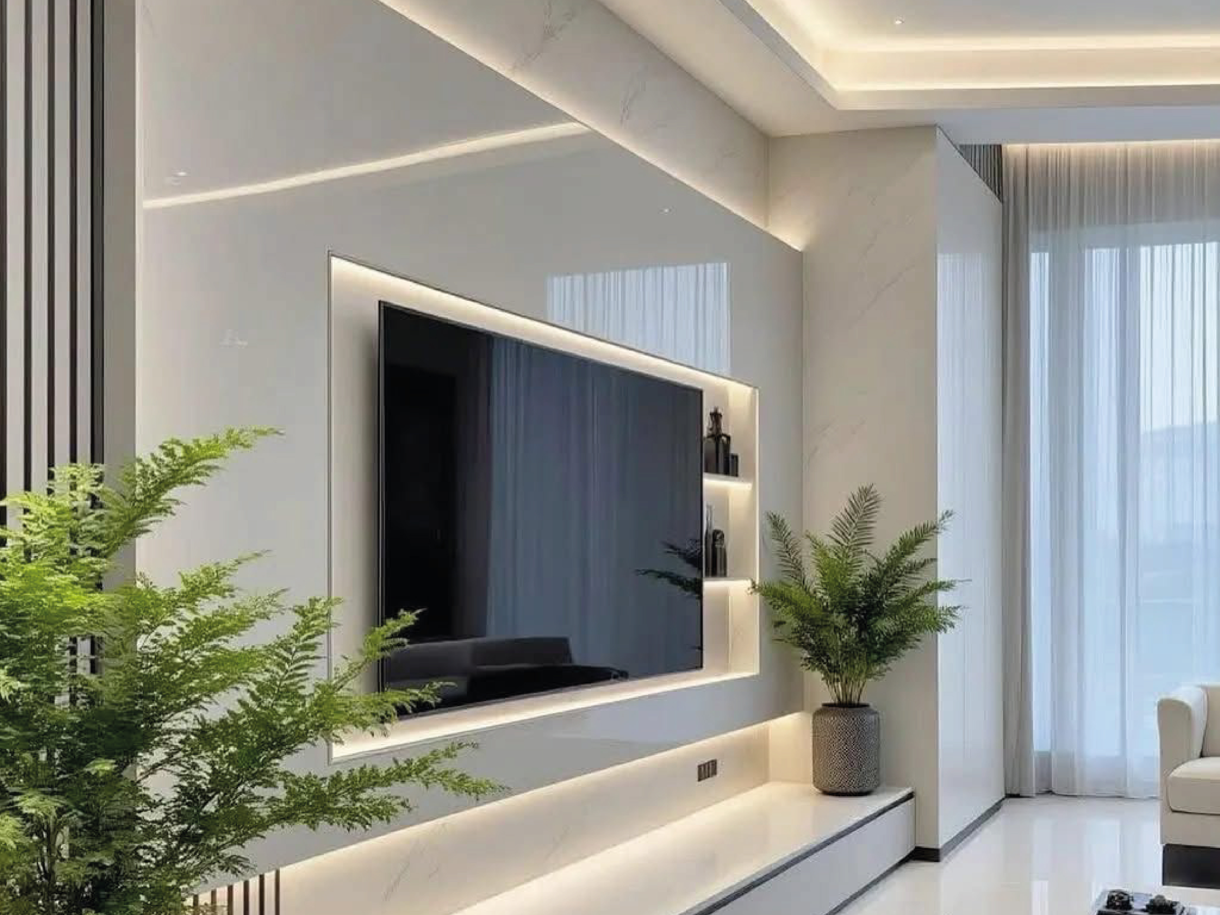 Media wall feature design