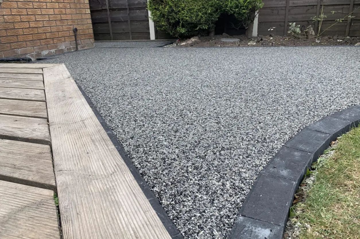 Resin bound garden path